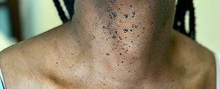 An image of the Client before undergoing Mole Removal